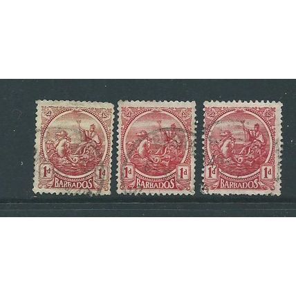 barbados stamps sg220 shades sg 220 sg 220b used