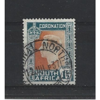 SouthAfrica.SG73 1 1/2d Orange and Greenish Blue.English Inscription.F/U.Aug25d
