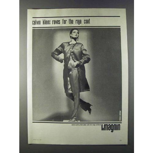 1980 i.Magnin Calvin Klein Raja Coat Ad - Raves
