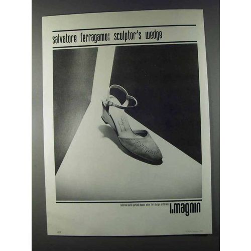 1980 I.Magnin Salvatore Ferragamo Shoes Ad - Sculptor's