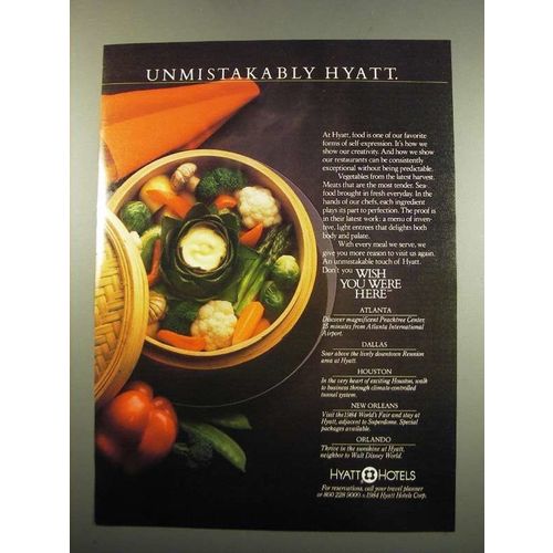 1984 Hyatt Hotels Ad - Unmistakably Hyatt