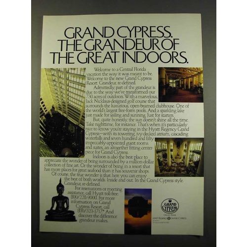 1984 Hyatt Regency Grand Cypress Hotel Ad - Indoors