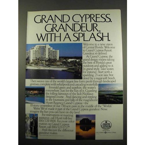 1984 Hyatt Regency Grand Cypress Hotel Ad - A Splash
