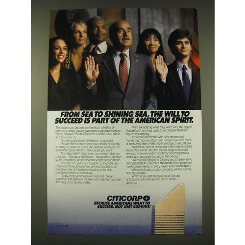1989 Citicorp Bank Ad - From sea to shining sea
