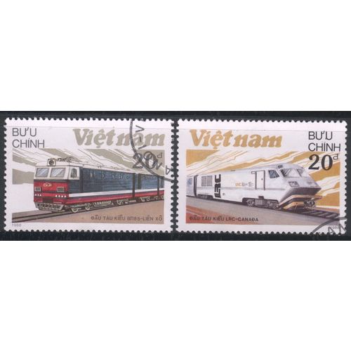 Vietnam 1988 - SG1266/7 - 20d - Railway Locomotives x 2 - used