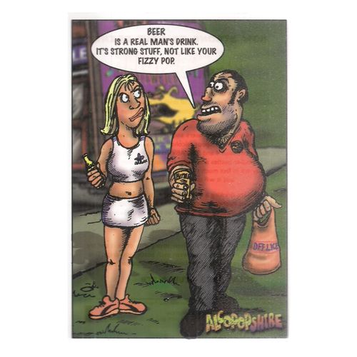 1997 5 x Kids drink awareness laminated cards ALCOPOPSHIRE 16 X 11 cms vgc =