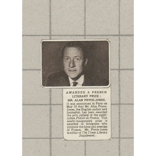 C3060) Mr Alan Pryce-Jones Author French Literary Prize - 1955 SMALL Clip
