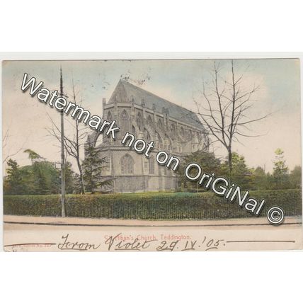 PPC St Albans Church Teddington Richmond London 1905