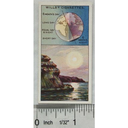 1928 Wills Romance of the Heavens No. 46 The Midnight Sun