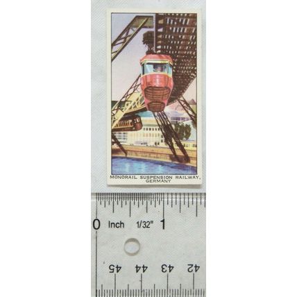 Kellogg card Story of the Locomotive 4 Monorail Suspension Germany