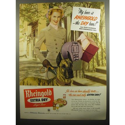 1951 Rheingold Beer Ad - Elise Gammon - Shopping