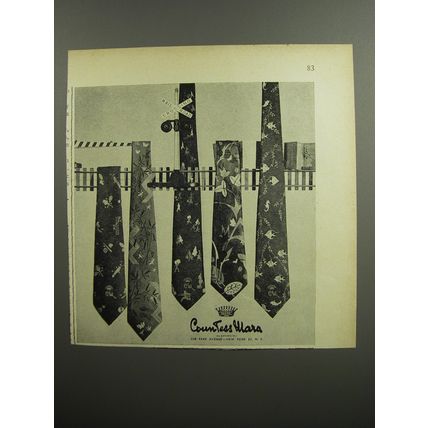 1952 Countess Mara NeckTies Ad - Five Different Styles