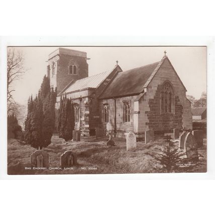Church Bag Enderby Postcard RP Lincolnshire