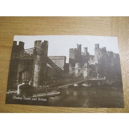 Early Postcard - Conway Castle & Bridge - North Wales