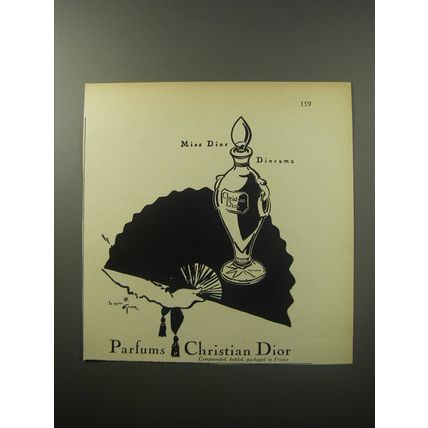 1955 Christian Dior Perfume Advertisement - Parfums Christian Dior