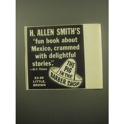1959 Little, Brown Book Ad - The Pig in the Barber Shop by H. Allen Smith