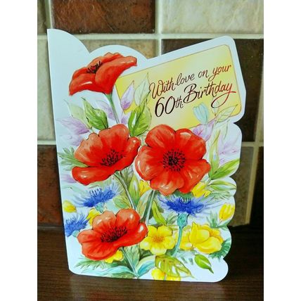 60th Birthday Card - ( CHEAP COLLECTION ONLY CARDS ) - 002
