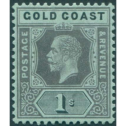 Gold Coast 1913 1s black on green Die I SG79 unused