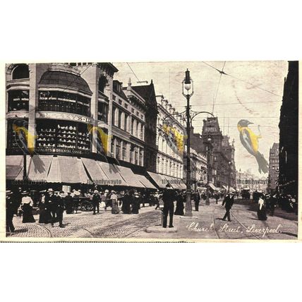 Church Street, Liverpool, Rare Smart Novels Series Postcard