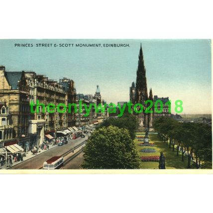 Princes Street, E Scott Monument, Edinburgh, Dennis Postcard, 1951