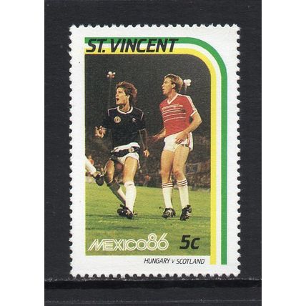 St. Vincent - 1986 - 5c World Cup Mexico '86 (Hungary v Scotland), MNH