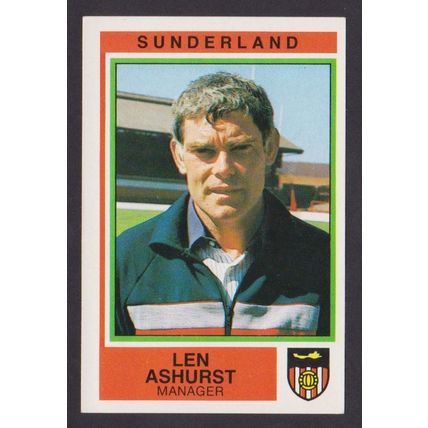 Panini Stickers Football 85 #298 Len Ashurst - Manager (Sunderland)