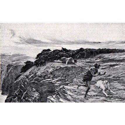 GADARENE SWINE 1893 Briton Rivière PRINT