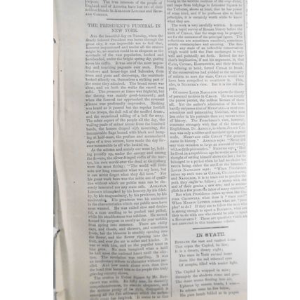 Scene At The Death-Bed of President Lincoln Harper's Weekly May 6, 1865 Original