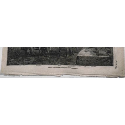 Scene At The Death-Bed of President Lincoln Harper's Weekly May 6, 1865 Original