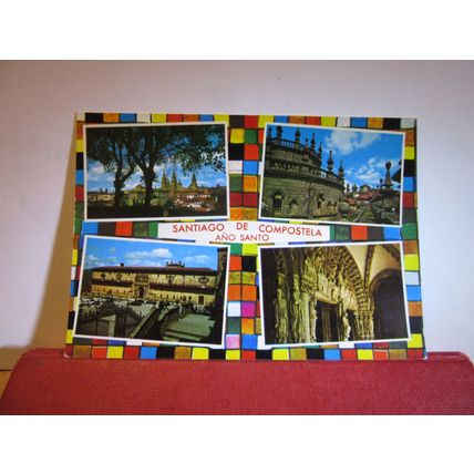 multiview, SANTIAGO DE COMPOSTELA, SPAIN used postcard 1971 pm =