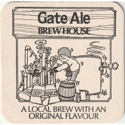 BEER MAT - GATE ALE BREWHOUSE - TAKE 3 BREWS - (Cat No 001) - (1984)