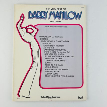 Barry Manilow - The Very Best Of Easy Guitar Sheet Music Paperback 1978