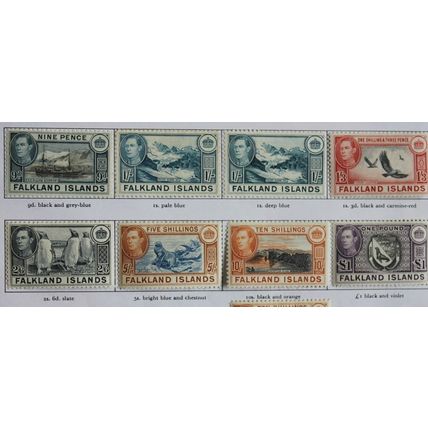 FALKLAND ISLANDS KGVI 1938 DEFINITIVES Inc Shades (20) SG146-163 Mounted Mint