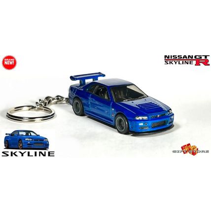 ULTRA RARE KEYCHAIN BLUE NISSAN SKYLINE GTR PAUL WALKER