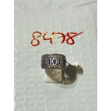 NWT Ring Bomb Party Sz9 RBP Marquise Purple Clusters Rhodium P Costume Jewelry