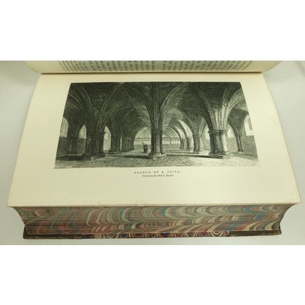 Antique Victorian Leather Book Annals St Pauls Cathedral 1868 Milman