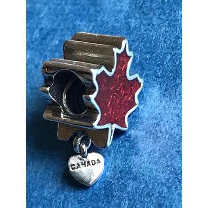 Genuine 925 Silver Canada Charm for Pandora bracelet comes in cute velvet pouch