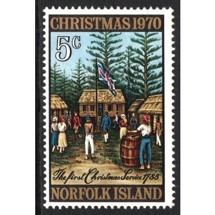 NORFOLK ISLAND 1970: CHRISTMAS - 5c MH (G11)