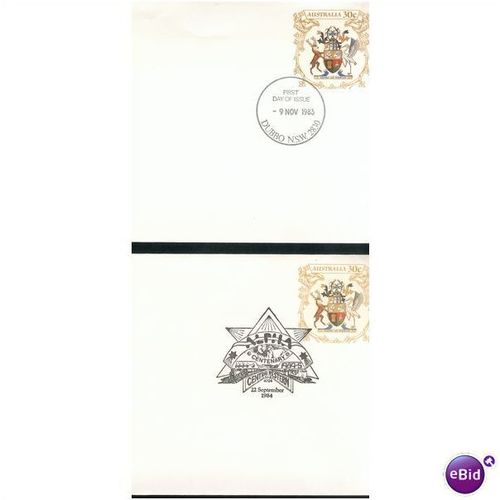 Australia 1983-85 - SHS 30c pre-paid covers x 8