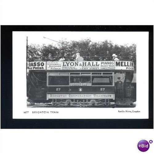 Sussex BRIGHTON Tram 27 Postcard by Pamlin (M77)