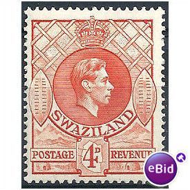 Swaziland 1938 SG33 4d.Orange Mounted Mint.