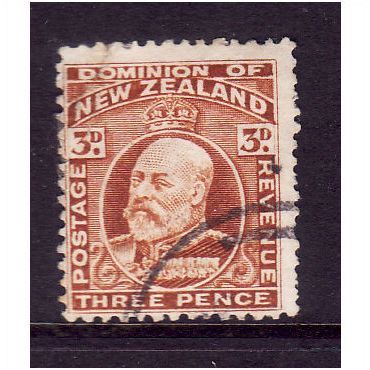NEW ZEALAND 1909 SG389 3d CHESTNUT FINE USED