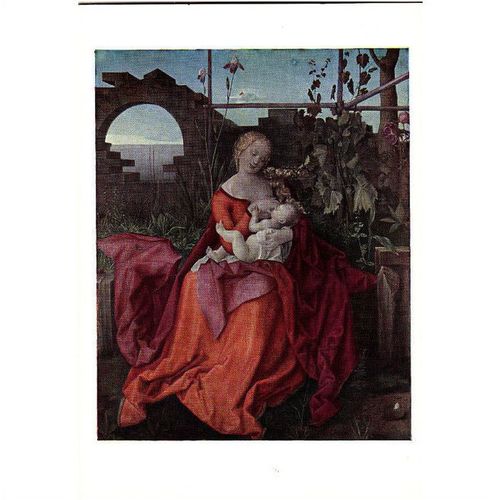 Colour Postcard - Virgin & Child by Durer