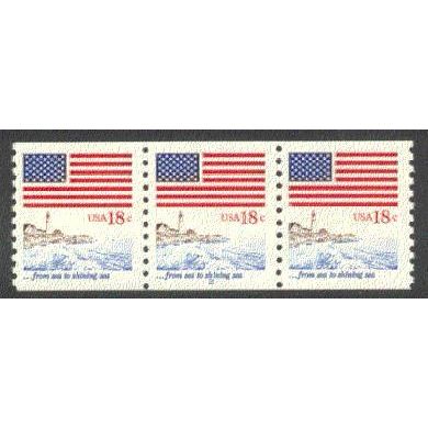 1891 18c U.S. Flag Fine MNH SG PNC 2/3 V0003