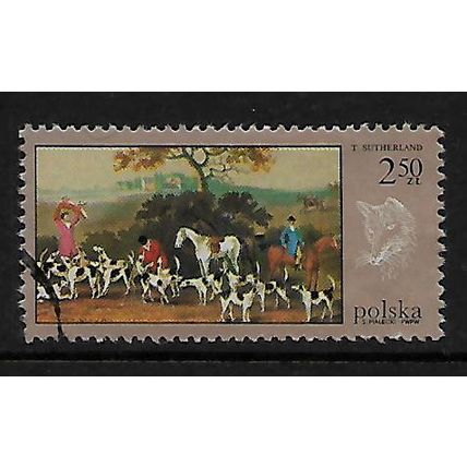POLAND 1968 PAINTINGS HUNTING SCENES 2z.50 THE FOX HUNT SG 1874 FINE USED