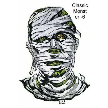 Classic Monster Portraits-6 Embroidered Iron on/Sew patch [7.8" X 5. 6"]