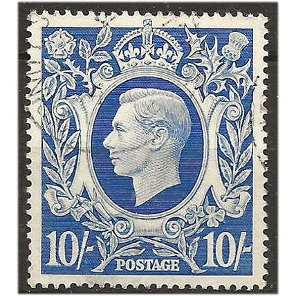 1942 SG478a 10/- Ultramarine Very Fine Used ....