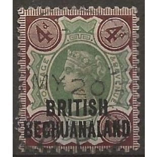Bechuanaland 1887 SG35 4d Green & Purple-Brown Very Fine Used .