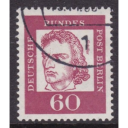 Berlin 1962 Friedrich von Schiller 60pf Fine Used SG B201 VGC