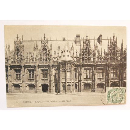 1910 postcard Rouen, Le Palais de Justice